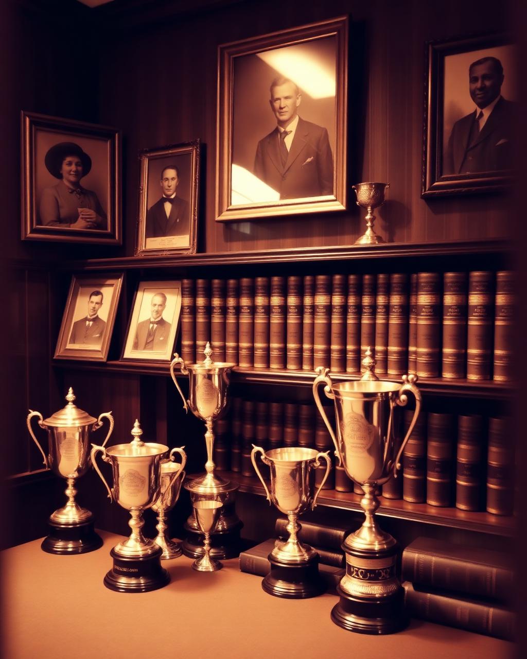 Club cups and the bound minute books that record every committee decision.